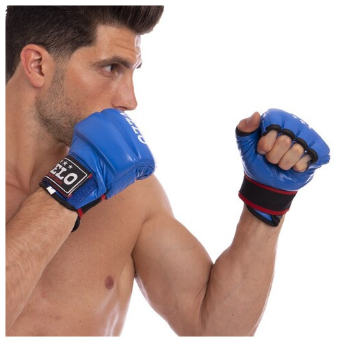 Рукавички для змішаних єдиноборств MMA Velo ULI-4023 Синій (37241059) фото №5