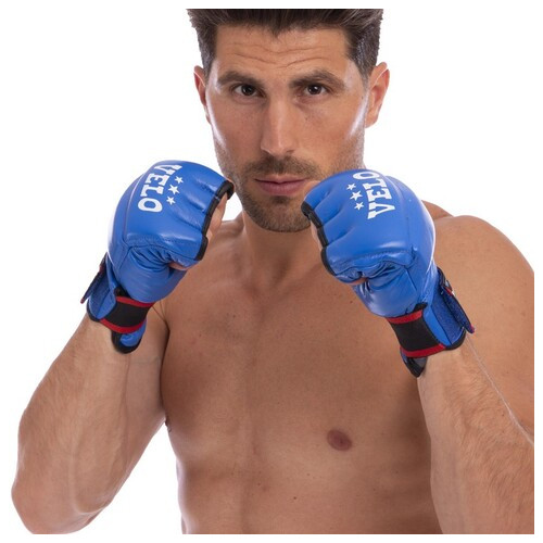 Рукавички для змішаних єдиноборств MMA Velo ULI-4023 Синій (37241059) фото №4