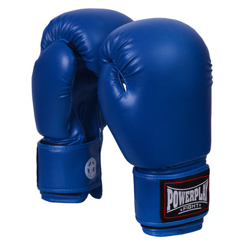 Боксерські рукавички PowerPlay 3004 Blue Синій, 12 Oz фото №2