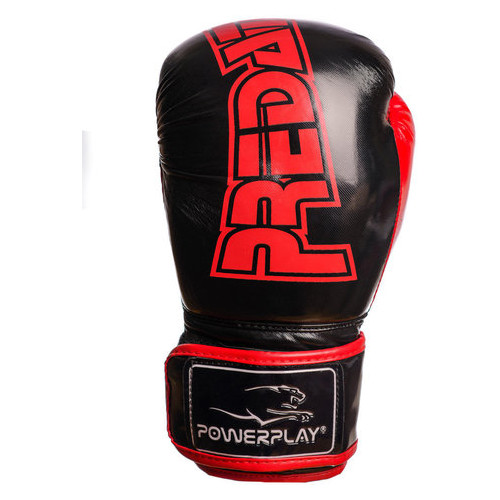 Боксерські рукавички PowerPlay 3017 Чорні карбон 12 унцій фото №4
