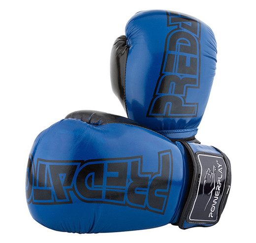 Боксерські рукавички PowerPlay 3017 10oz Синьо-чорний (37228042) фото №2