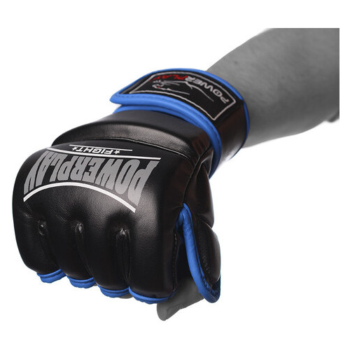 Рукавички для MMA PowerPlay 3058 Чорно-Сині L (FO83PP_3058_L_Black/Blue) фото №5