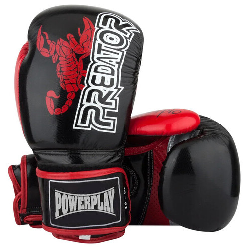 Боксерські рукавички PowerPlay 3007 Black карбон 16 унцій фото №2