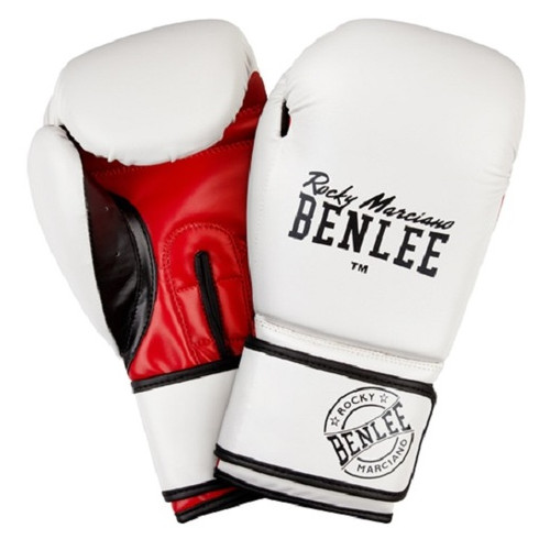 Рукавички боксерські Benlee Rocky Marciano Carlos 10oz PU Бело-черно-червоні (199155 (white/black/red) 10oz) фото №1