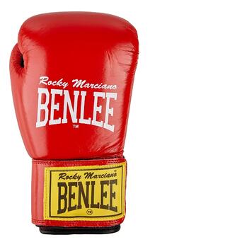 Боксерські рукавички Benlee FIGHTER 10oz /Шкіра/червоно-чорні фото №2