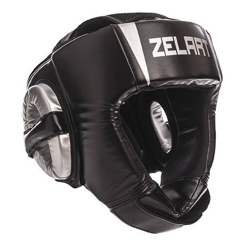 Шолом боксерський Zelart відкритий BO-1324 XL Чорно-срібний (37363083) фото №1
