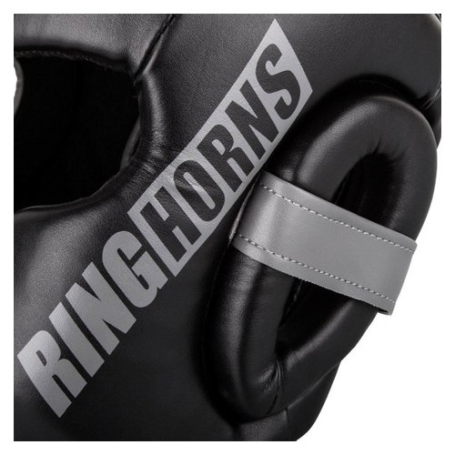 Шолом боксерський Ringhorns Charger Чорний з білим фото №5