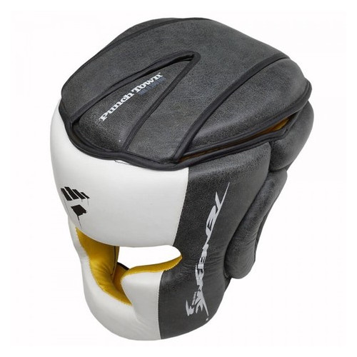 Боксерский шлем PunchTown Tenebrae Leather (L/XL) Серый фото №3