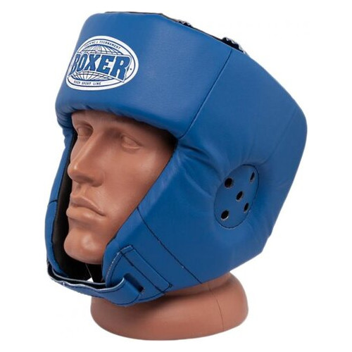Шолом боксерський Boxer L шкіра 0.8-1 мм синій (2027-01B) фото №1
