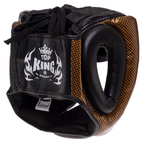 Шолом боксерський Top King Boxing із повним захистом Empower TKHGEM-02 M Чорно-золотий (37409083) фото №3