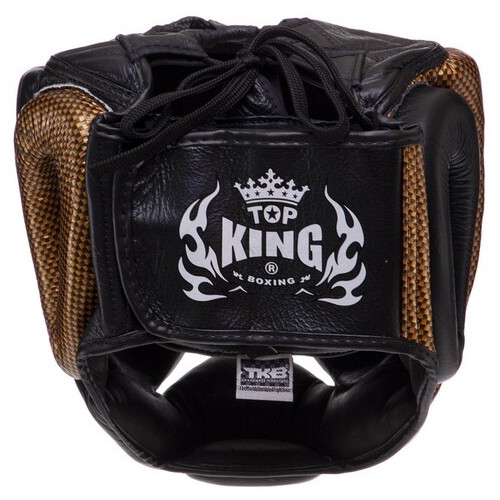 Шолом боксерський Top King Boxing із повним захистом Empower TKHGEM-02 M Чорно-золотий (37409083) фото №4
