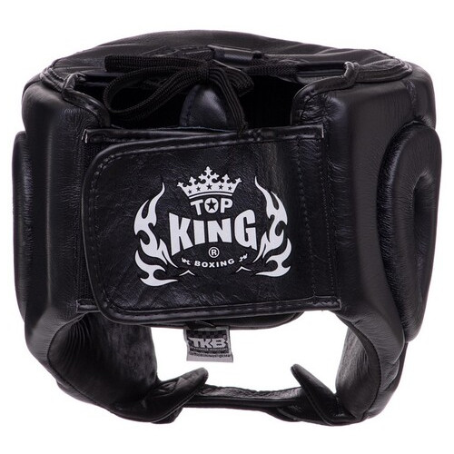 Шолом боксерський відкритий Top King Boxing Open Chin TKHGOC XL Чорний (37551047) фото №4