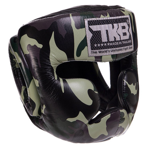 Шолом боксерський з повним захистом Top King Boxing TKHGEM-03 M Камуфляж зелений фото №1