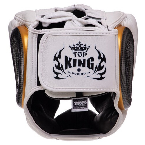 Шолом боксерський з повним захистом Top King Boxing Empower TKHGEM-01 S Біло-срібний (37551050) фото №5