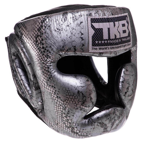 Шолом боксерський з повним захистом Top King Boxing TKHGSS-02 M Чорно-срібний фото №1