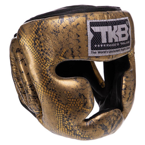 Шолом боксерський з повним захистом Top King Boxing TKHGSS-02 S Чорно-золотий фото №1