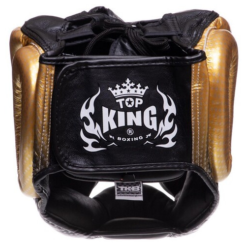 Шолом боксерський з повним захистом Top King Boxing Super Star TKHGSS-01 M Золотий фото №4