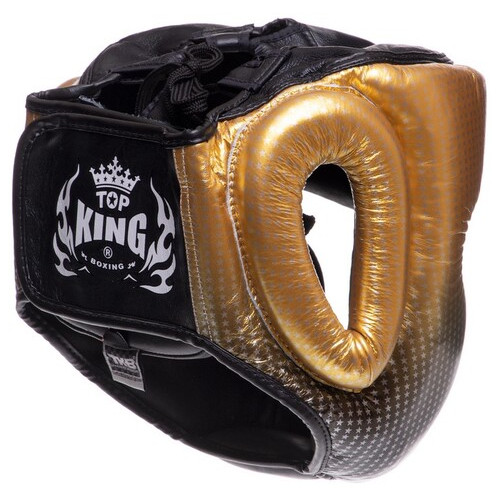 Шолом боксерський з повним захистом Top King Boxing Super Star TKHGSS-01 M Золотий фото №3