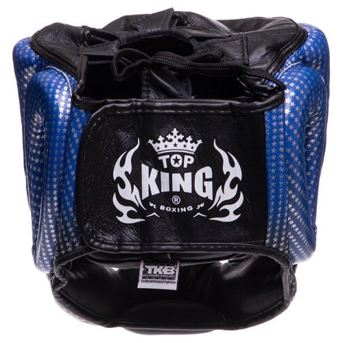 Шолом боксерський з повним захистом Top King Boxing Super Star TKHGSS-01 M Синій фото №4