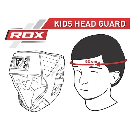 Боксерський шолом дитячий RDX Red 10511 фото №9
