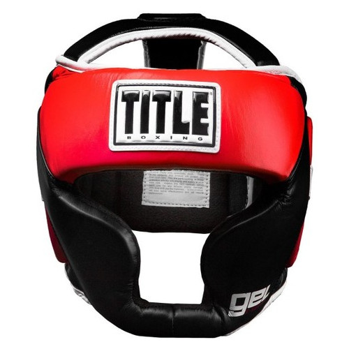 Шолом боксерський Title GEL E-Series Full Coverage (L/XL) Чорний з червоним та білим фото №2