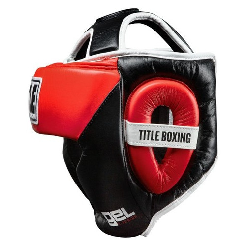 Шолом боксерський Title GEL E-Series Full Coverage (L/XL) Чорний з червоним та білим фото №3