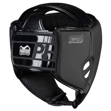 Боксерський шолом Phantom APEX Open Face Head Protection Black (капа у подарунок) фото №3