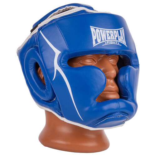 Шолом боксерський тренувальний PowerPlay 3100 PU L Blue фото №9