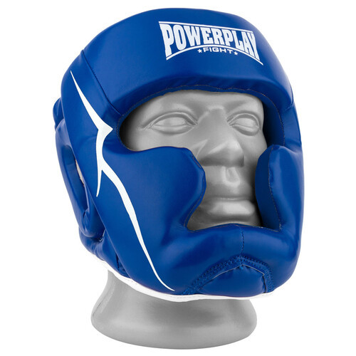 Шолом боксерський тренувальний PowerPlay 3100 PU L Blue фото №1