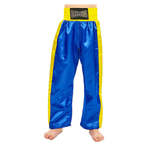 Штани для кікбоксингу Matsa дитячі MA-6732 11 Синьо-жовтий (37240026) фото №2