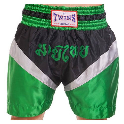Шорти для тайського боксу та кікбоксингу Twins ZB-6142 L Зелений (37429505) фото №1