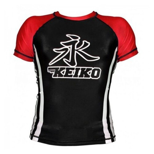 Рашгард із коротким рукавом Keiko Raca Speed L Чорний із червоним фото №1