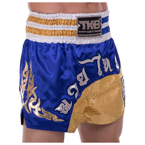 Шорти для тайського боксу та кікбоксингу Top King Boxing TKTBS-207 L Синьо-золотий (37551088) фото №3