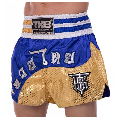 Шорти для тайського боксу та кікбоксингу Top King Boxing TKTBS-207 L Синьо-золотий (37551088) фото №2