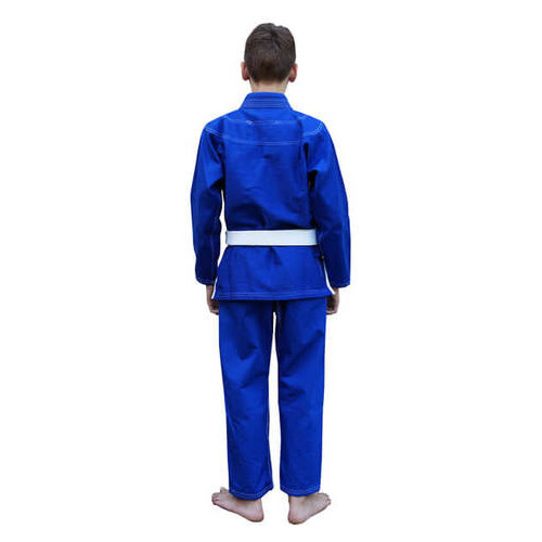 Кимоно детское для Бразильского Джиу-Джитсу FirePower Kids New 4.0 (M0) Синее с белым фото №3