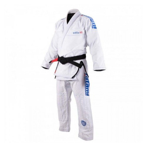 Кимоно для Бразильского Джиу-Джитсу Tatami Fightwear Estilo 6.0 Premier (А1F) Белое с синим фото №2