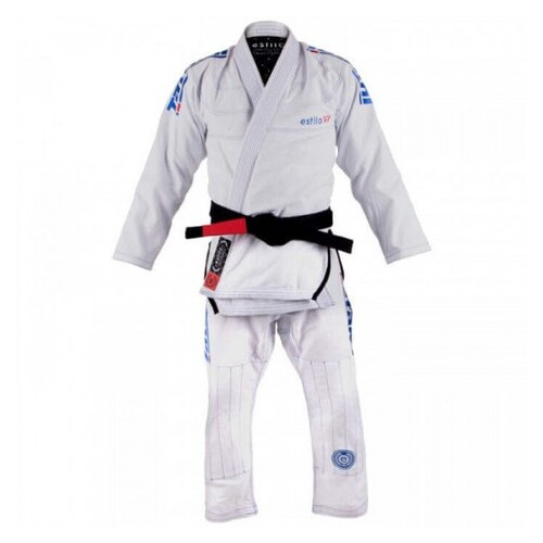 Кимоно для Бразильского Джиу-Джитсу Tatami Fightwear Estilo 6.0 Premier (А5) Белое с синим фото №1