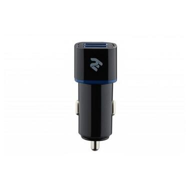 Автомобільний зарядний пристрій 2E Dual USB Car Charger 2.4A&2.4A black (2E-ACR01-B) фото №1
