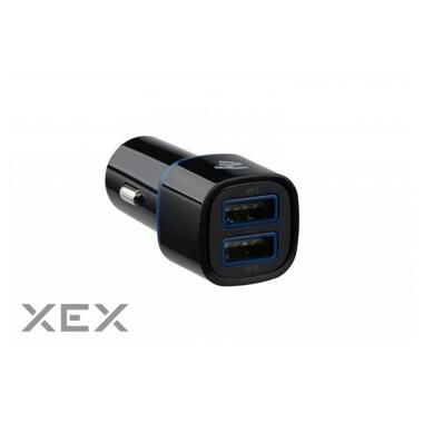 Автомобільний зарядний пристрій 2E Dual USB Car Charger 2.4A&2.4A black (2E-ACR01-B) фото №2