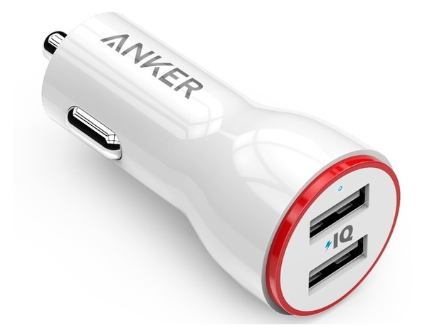 Автомобільна зарядка Anker PowerDrive 2 24W micro USB 0.9m V3 White фото №1