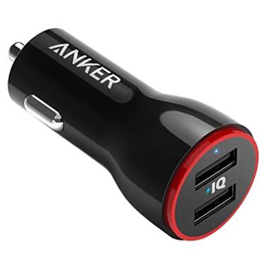Зарядний пристрій Anker PowerDrive 2 24W 2xUSB V3 (Black) (A2310G11) фото №1