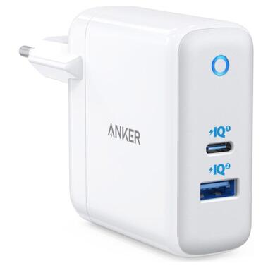 Зарядний пристрій Anker PowerPort+ Atom III 45W USB-C+15W USB-A (White) (A2322G21) фото №1