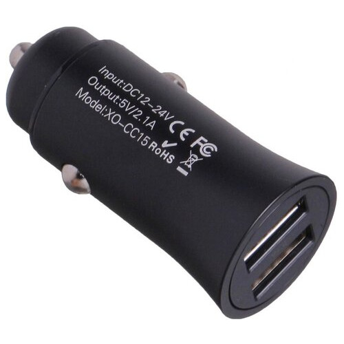 Автомобільний зарядний пристрій XO CC15 2.1A/2 USB/12-24V - Black фото №3