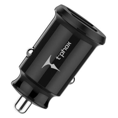 Зарядний пристрій T-Phox Charger Set 2.4A Dual+MicroUSB cable 1.2m (Black) (T-S09 SET M B) фото №2