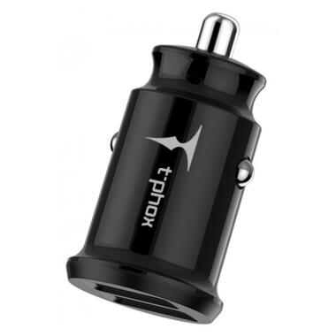 Зарядний пристрій T-Phox Charger Set 2.4A Dual+MicroUSB cable 1.2m (Black) (T-S09 SET M B) фото №3