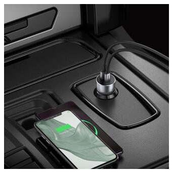 Автозарядка UGREEN QC 3.0+QC 3.0 Dual USB-A 36W Fast Car Charger Косм. Сіра (CD213) (60980) фото №8