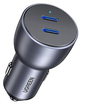Автозарядка UGREEN QC 3.0+QC 3.0 Dual USB-A 40W Fast Car Charger Косм. Сіра (CD213) (70594) фото №1