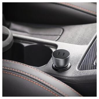 Автозарядка UGREEN QC 3.0+QC 3.0 Dual USB-A 40W Fast Car Charger Косм. Сіра (CD213) (70594) фото №7