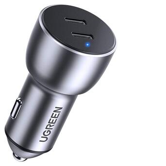 Автозарядка UGREEN QC 3.0+QC 3.0 Dual USB-A 40W Fast Car Charger Косм. Сіра (CD213) (70594) фото №2