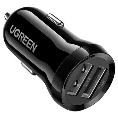 Зарядний пристрій Ugreen ED018 24W 2xUSB Car Charger (Black) (50875) фото №1